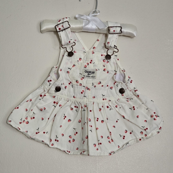 OshKosh B'gosh Other - OshKosh B'gosh Cream Dress with Red Cherry Print